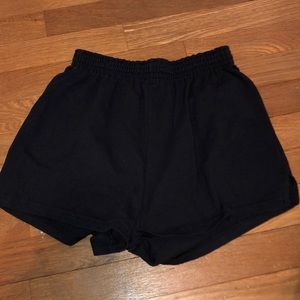 Black athletic shorts